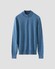 Eton Fine Knit Cotton Cashmere Soft Touch Quarter Zip Trui Blauw