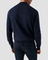 Eton Fine Knit Cotton Cashmere Soft Touch Quarter Zip Trui Navy