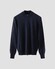 Eton Fine Knit Cotton Cashmere Soft Touch Quarter Zip Trui Navy