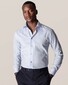 Eton Fine Melange Twill Overhemd Licht Blauw