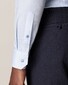 Eton Fine Melange Twill Overhemd Licht Blauw
