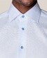 Eton Fine Melange Twill Overhemd Licht Blauw