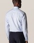 Eton Fine Melange Twill Overhemd Licht Blauw