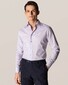 Eton Fine Melange Twill Overhemd Licht Paars