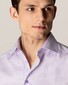 Eton Fine Melange Twill Overhemd Licht Paars