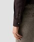 Eton Fine Multi Check Super 120s Merino Wool Natural Stretch Overhemd Donker Rood