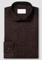 Eton Fine Multi Check Super 120s Merino Wool Natural Stretch Overhemd Donker Rood