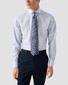 Eton Fine Stripe Cotton Twill Overhemd Donker Blauw