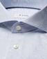 Eton Fine Stripe Cotton Twill Overhemd Donker Blauw