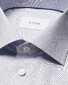 Eton Fine Striped Signature Twill Overhemd Donker Blauw