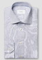 Eton Fine Striped Signature Twill Overhemd Donker Blauw