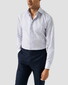 Eton Fine Striped Signature Twill Overhemd Donker Blauw