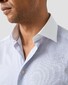 Eton Fine Striped White Contrast Collar Signature Twill French Cuff Overhemd Blauw