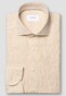 Eton Fine Textured Albini Linen Wide Spread Collar Shirt Beige