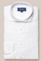 Eton Fine Textured Albini Linnen Wide Spread Collar Overhemd Wit