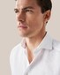 Eton Fine Textured Albini Linnen Wide Spread Collar Overhemd Wit