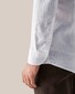 Eton Fine Textured Albini Linnen Wide Spread Collar Overhemd Wit