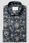 Eton Floral Fantasy Organic Cotton Signature Twill Overhemd Donker Blauw