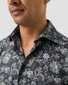 Eton Floral Fantasy Organic Cotton Signature Twill Overhemd Donker Blauw