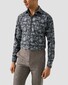 Eton Floral Fantasy Organic Cotton Signature Twill Overhemd Donker Blauw