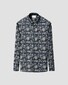 Eton Floral Fantasy Organic Cotton Signature Twill Overhemd Donker Blauw