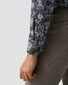 Eton Floral Fantasy Organic Cotton Signature Twill Overhemd Donker Blauw