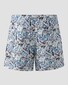 Eton Floral Fantasy Pattern Drawstring Rear Zip Pocket Swim Short Multicolor