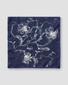 Eton Fluid Floral Pattern Pocket Square Navy