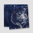 Eton Fluid Floral Pattern Pocket Square Navy