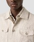 Eton Four Pocket Robust Relaxed Linnen Overshirt Beige