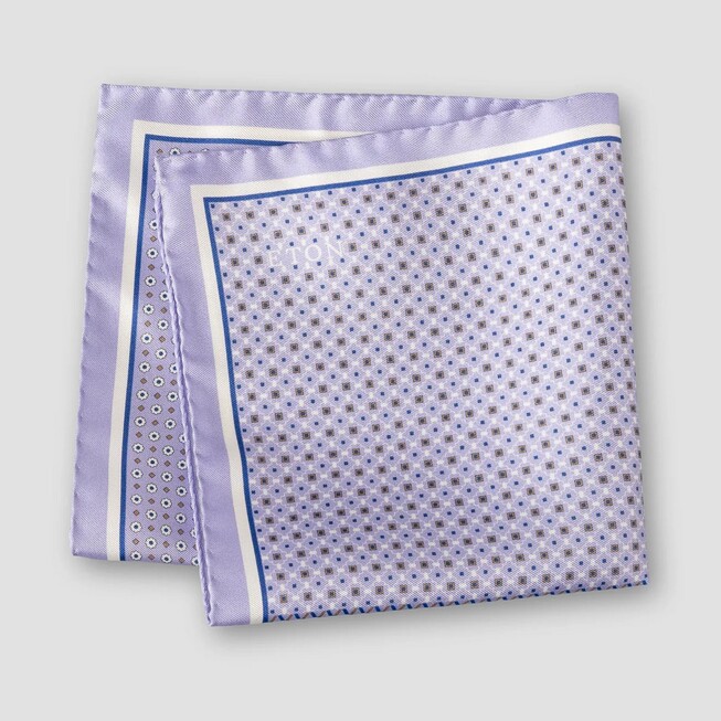 Eton Four Sided Fine Allover Pattern Pochet Paars