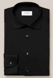 Eton Four-Way Stretch Uni Overhemd Zwart
