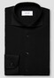 Eton Four-Way Stretch Uni Wide-Spread Collar Overhemd Zwart