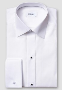 Eton French Cuffs Evening Piqué Cutaway Overhemd Wit