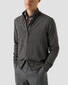 Eton Full Zip Knit Merino Extrafine Vest Donker Grijs
