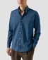 Eton Garment Washed Casual Button Down Lightweight Denim Twill Overhemd Denim Blue