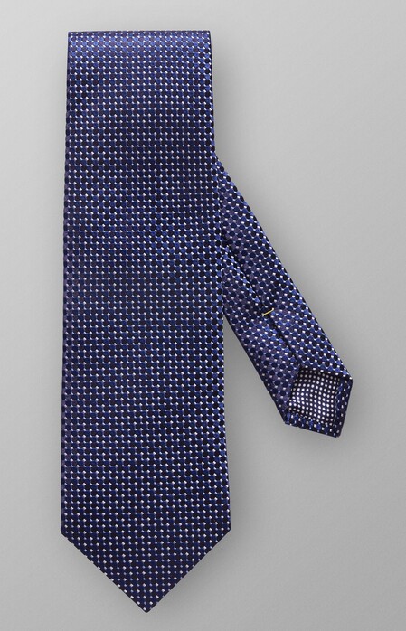 Eton Geometric Mini Check Stropdas Navy