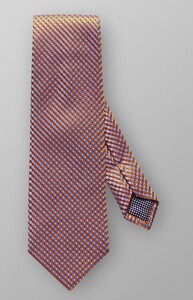 Eton Geometric Mini Check Stropdas Oranje