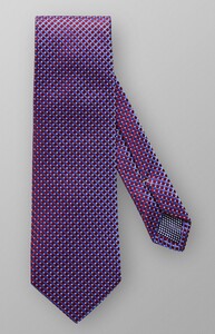 Eton Geometric Mini Check Stropdas Roodroze