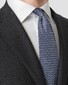 Eton Geometric Pattern Silk Stropdas Donker Blauw