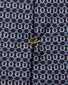 Eton Geometric Pattern Silk Stropdas Donker Blauw