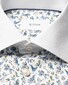 Eton Hand Painted Fantasy Animal Motif Organic Cotton Signature Twill Overhemd Blauw-Multi