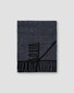 Eton Herringbone Merino Wool Sjaal Donker Blauw
