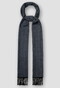 Eton Herringbone Merino Wool Sjaal Donker Blauw