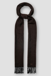 Eton Herringbone Merino Wool Sjaal Donker Bruin