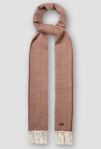 Eton Herringbone Merino Wool Sjaal Donker Oranje