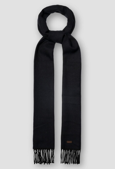 Eton Herringbone Merino Wool Sjaal Navy