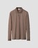 Eton Interlock Long Sleeve Organic Supima Cotton Jersey Polo Bruin