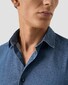 Eton Italian Woven Cotton Denim Subtle Stretch Overhemd Denim Blue