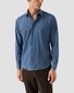 Eton Italian Woven Cotton Denim Subtle Stretch Overhemd Denim Blue